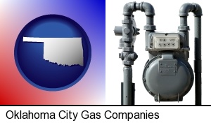 Oklahoma City, Oklahoma - a residential natural gas meter