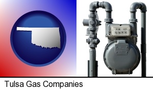 Tulsa, Oklahoma - a residential natural gas meter